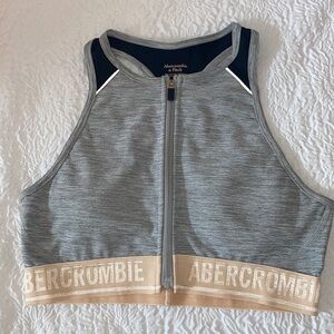Abercrombie & Fitch Racerback Zip Up Sports Bra